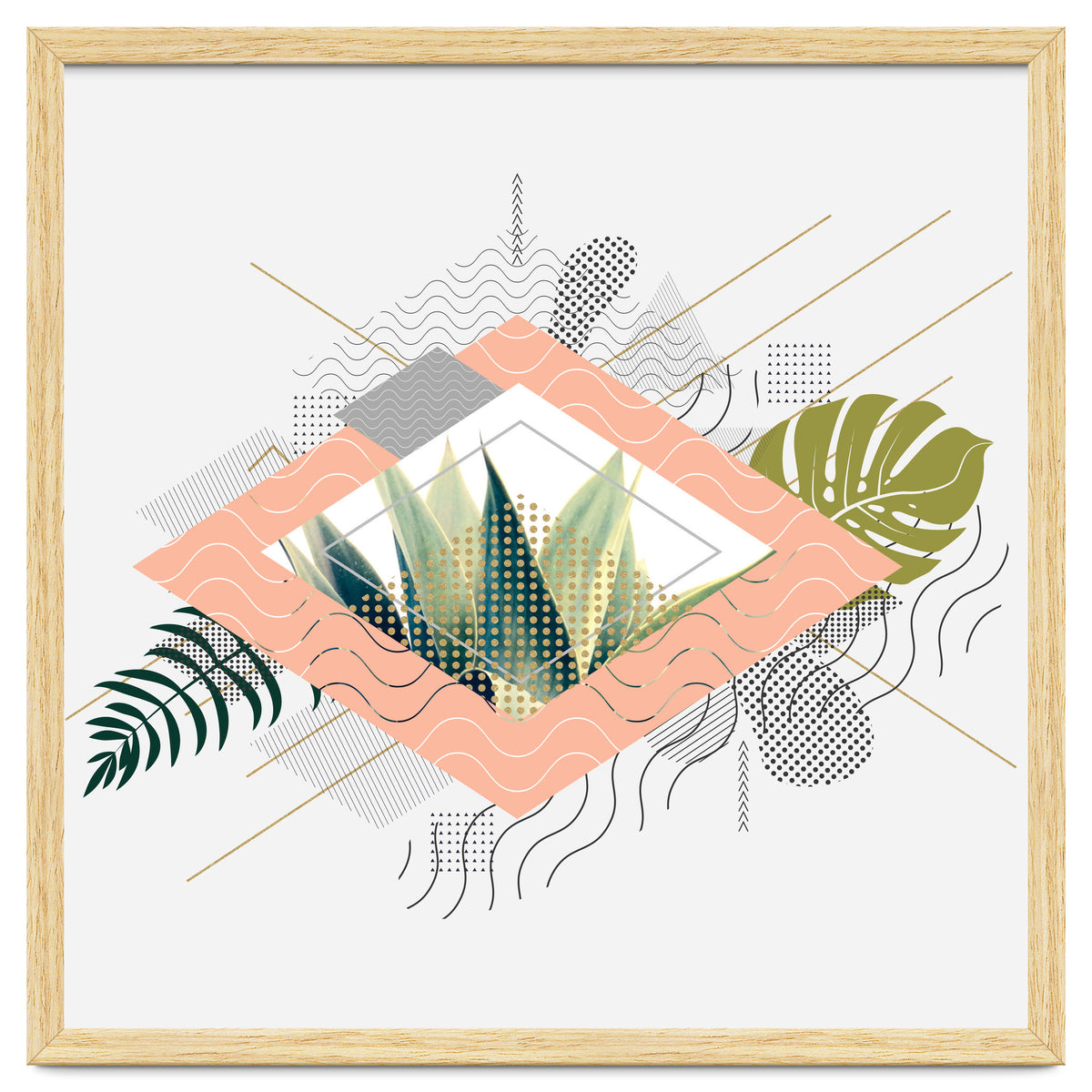 Abstract geometrical and botanical shapes I