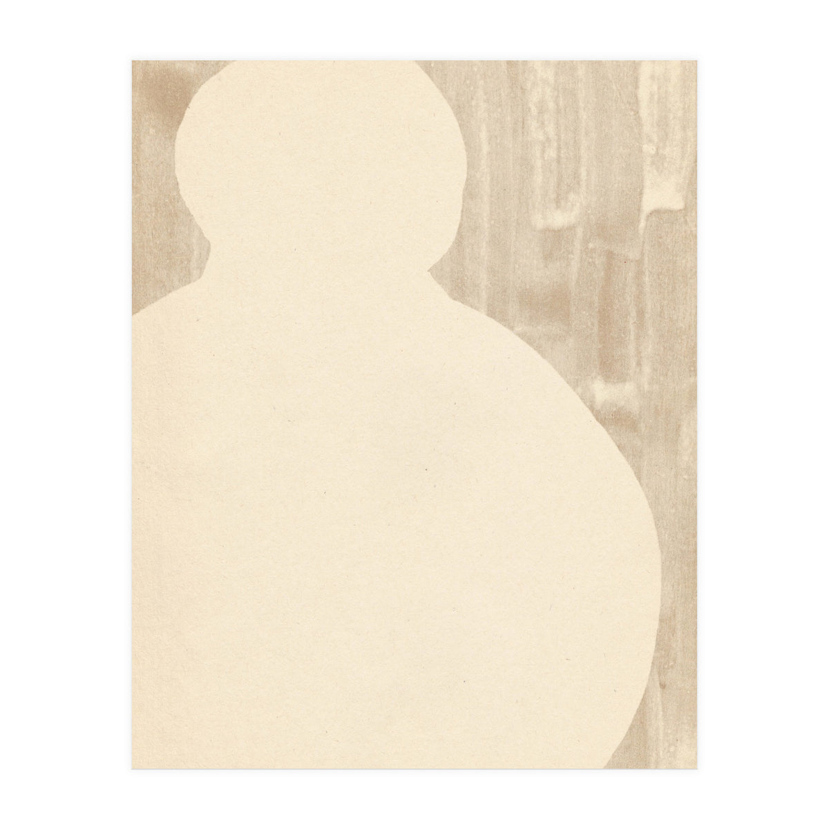 Cream tone vase silhouette (Print Only)