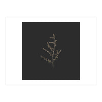 Dainty Botanicals in Gold and Black - Square (Print Only)