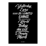 Changing Myself - Rumi Quote Typography (Print Only) thumbnail