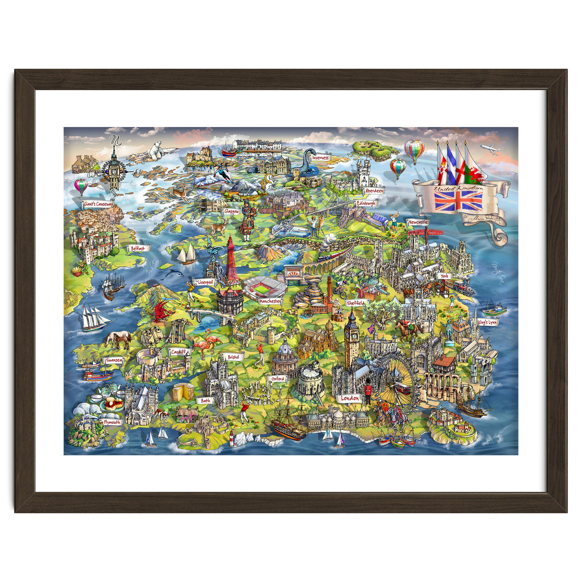 Illustrated Map Of The United Kingdom