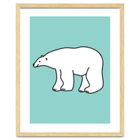 Polar Bear Pattern On a Mint Background