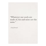 Whatever Our Souls Are Made Of By Bronte, White (Print Only) thumbnail