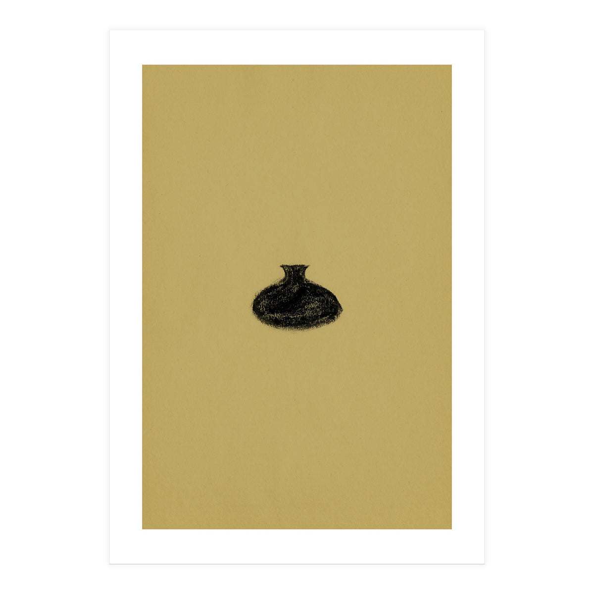 Olive green and black vase (Print Only)