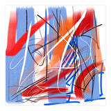 Traces In Blue And Red (Print Only) thumbnail