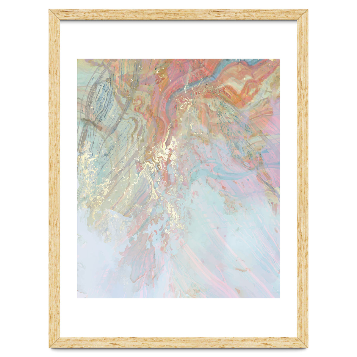 Marble Luxe, Abstract Nature Bohemian Texture, Blush Gold Scandanavian Pastel Neutral