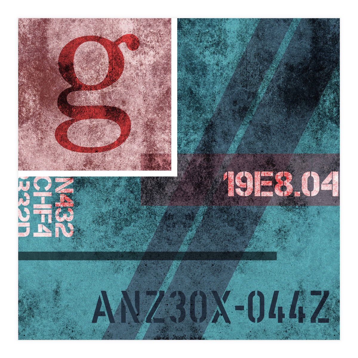 Abstract Industrial Blue (Print Only)