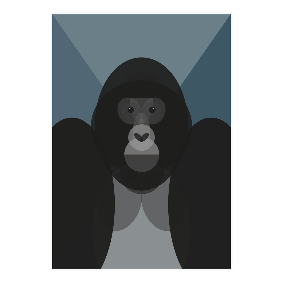 Mid Century Geometric Gorilla (Print Only)