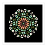 Floral Mandala | Black (Print Only) thumbnail