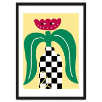 Flower Character in Checker Vase