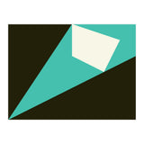 Geometric Shapes No. 72 - turquoise, white & black (Print Only) thumbnail
