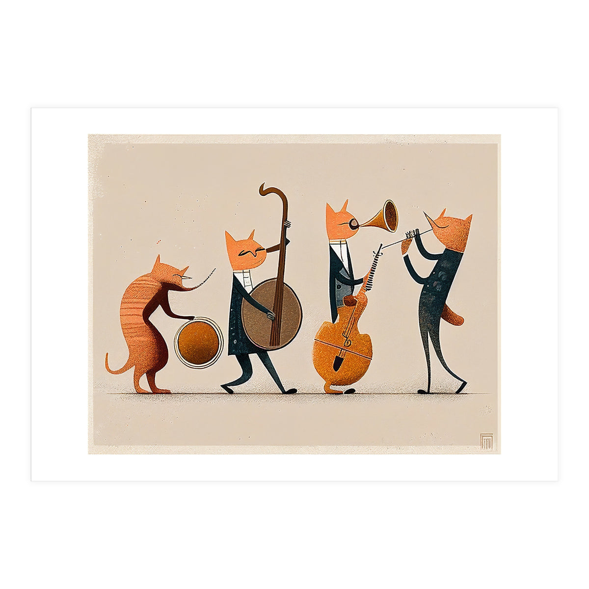 Cats Playing Jazz (Print Only)