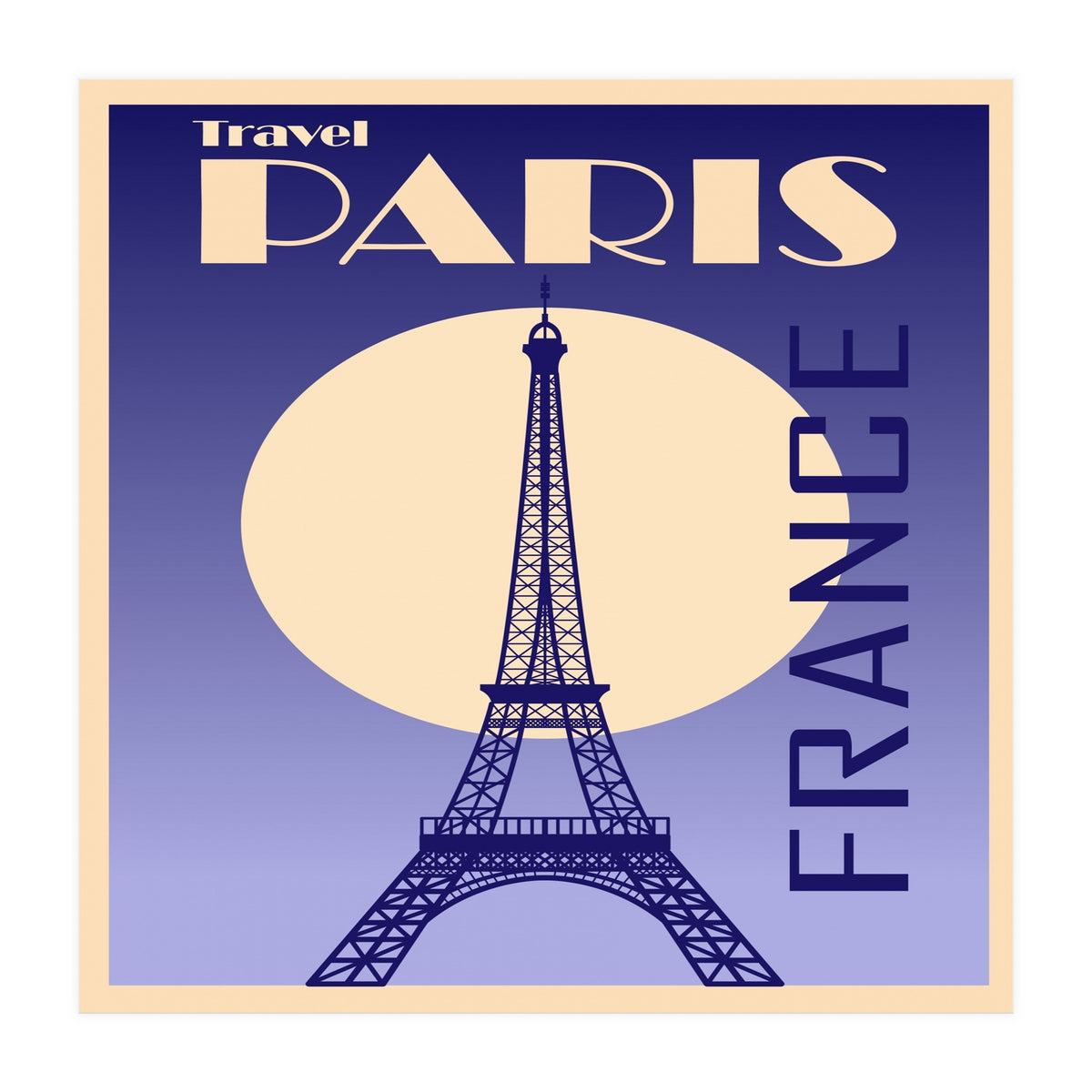 Paris France Travel Poster  (Print Only)