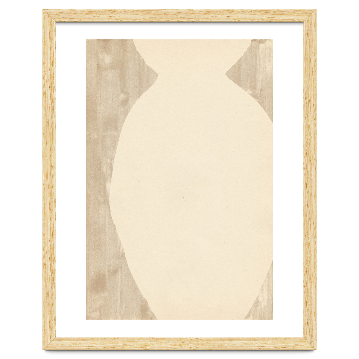 Creame tone vase silhouette