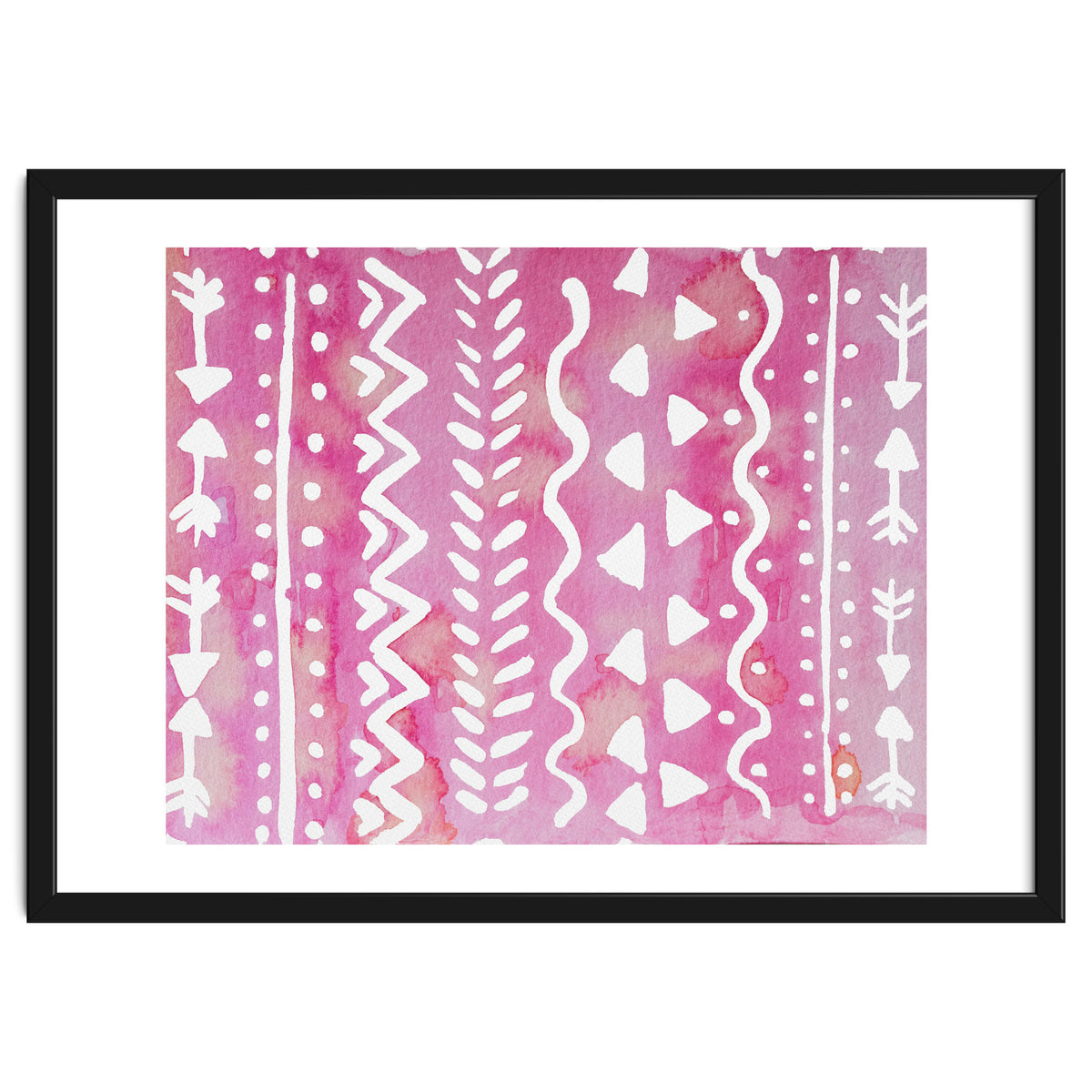 Abstract boho tribal pattern in pink