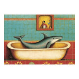 Dolphin In A Bath Folk Art (Print Only) thumbnail
