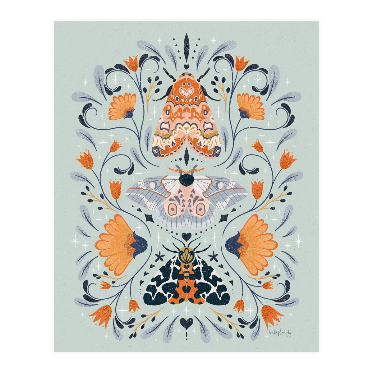 Floral Moths (Print Only)