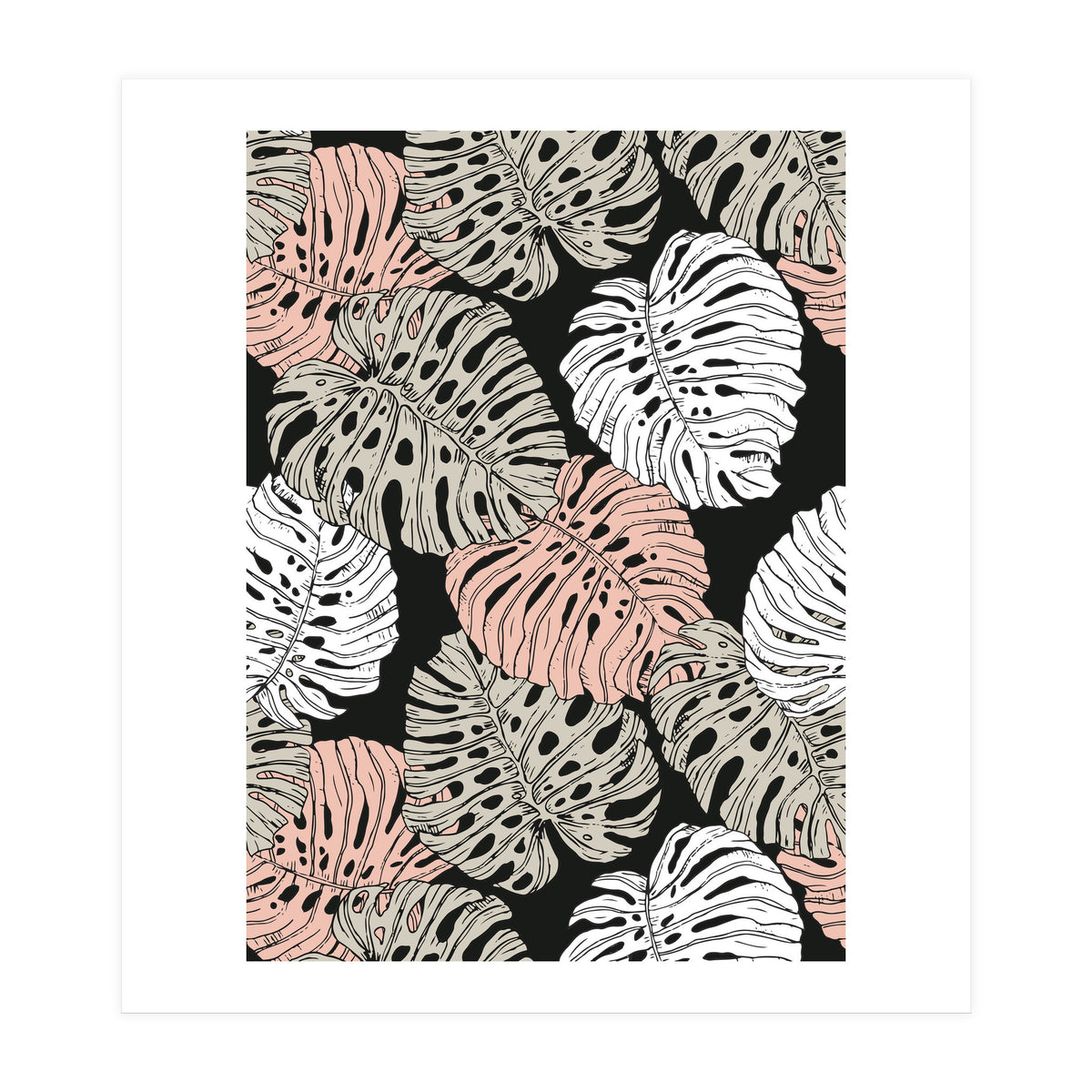 Monstera in the darkness of the jungle (Print Only)