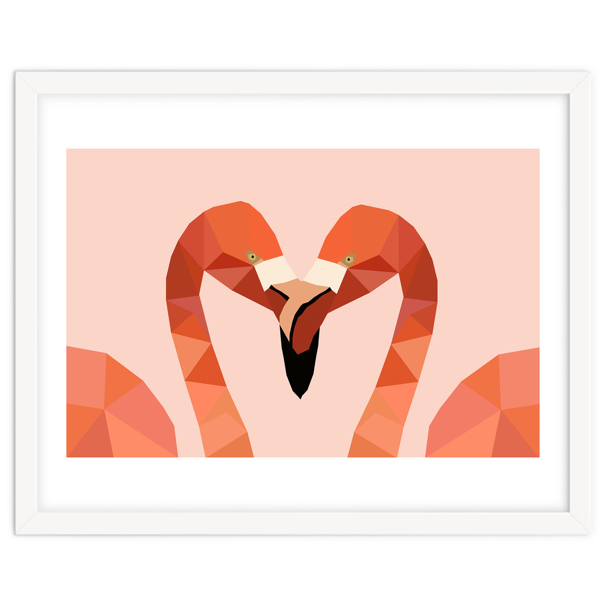 Flamingo Bird Low Poly Art