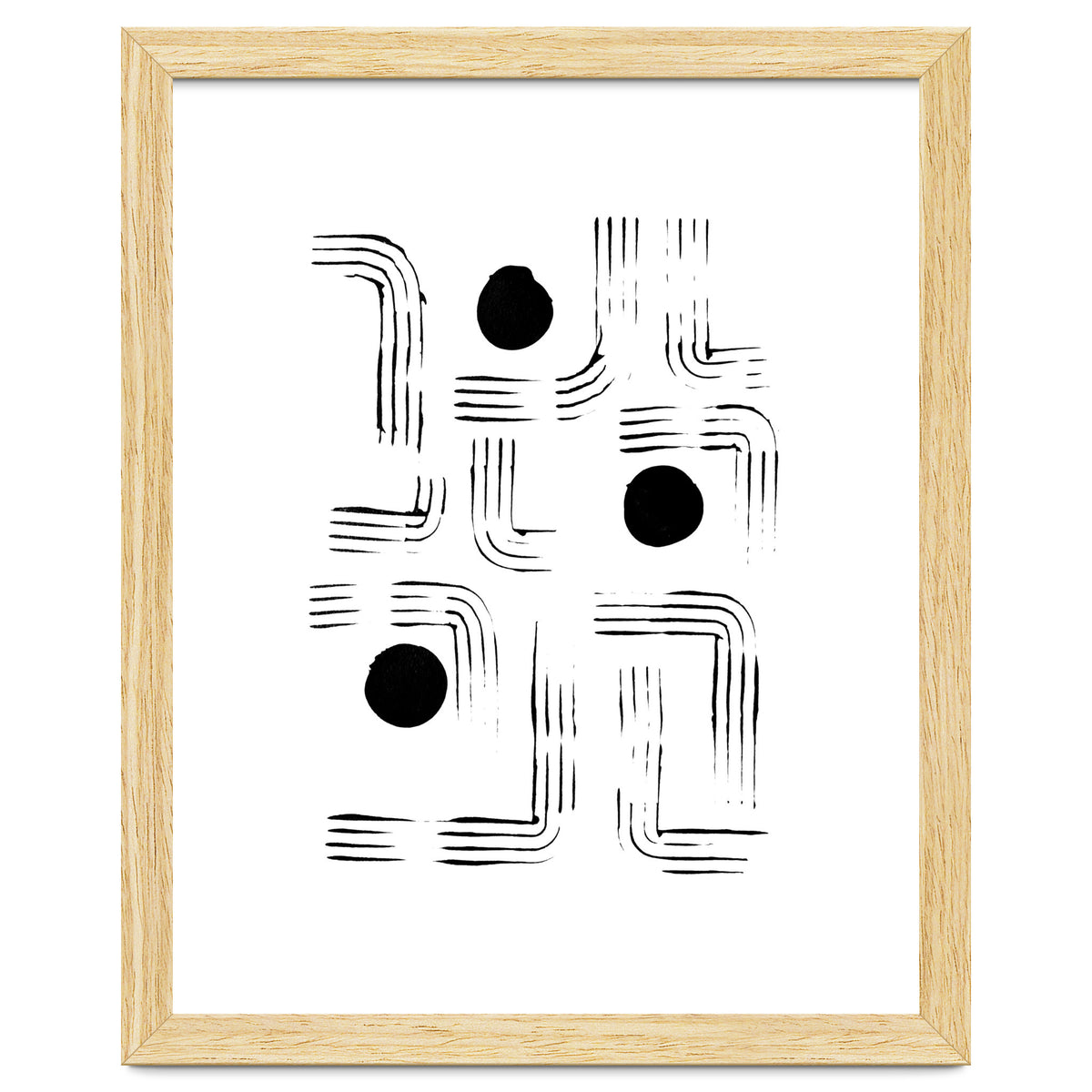Mid-Century Modern Monochrome Print #1