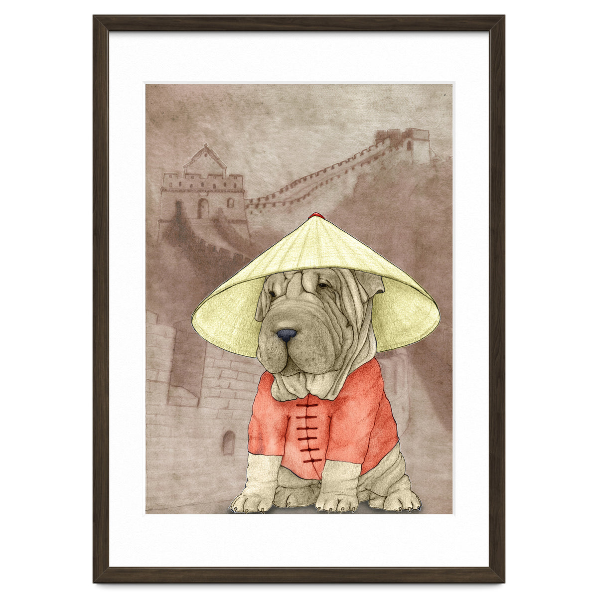 Sharpei With The Great Wall