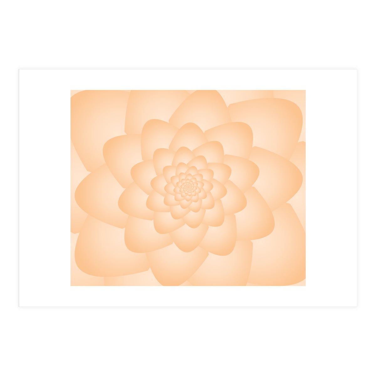 Pastel Colors Flower Pattern Set Orange (Print Only)