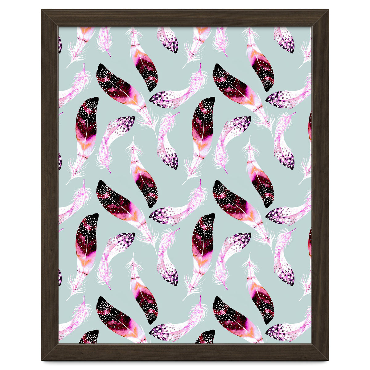 Bohemian pattern of feathers