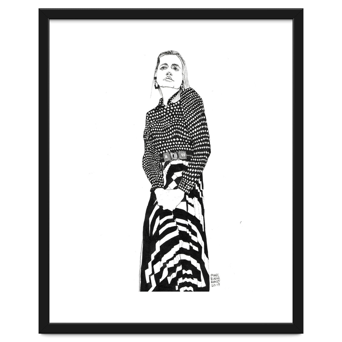 Untitled #40 - Woman in striped skirt