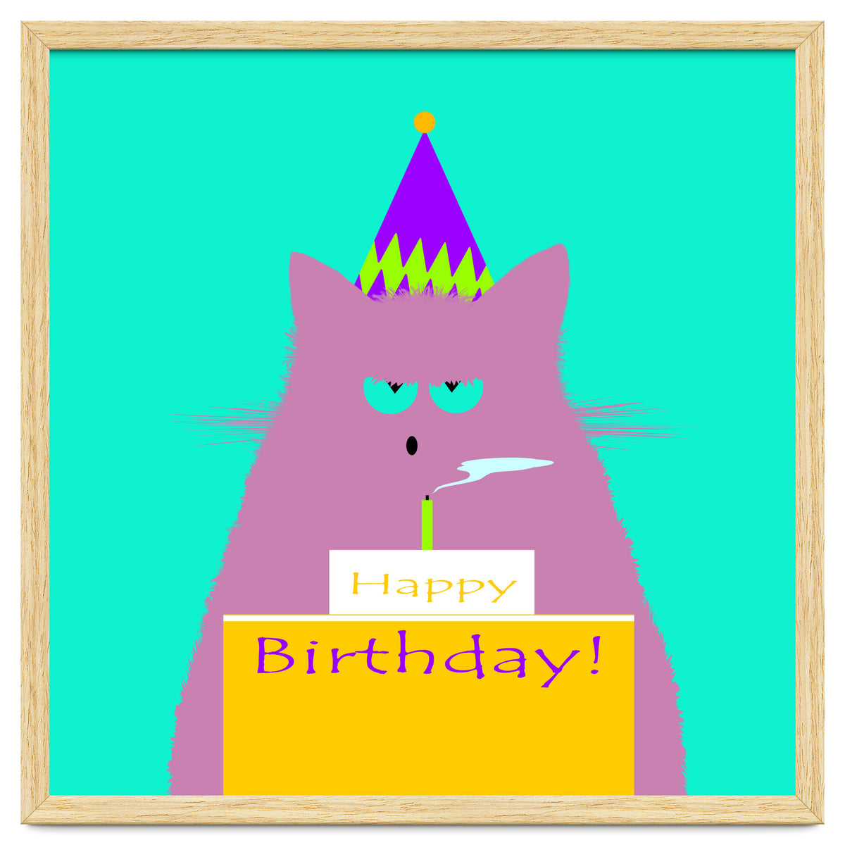 Birthday Lilac Cat
