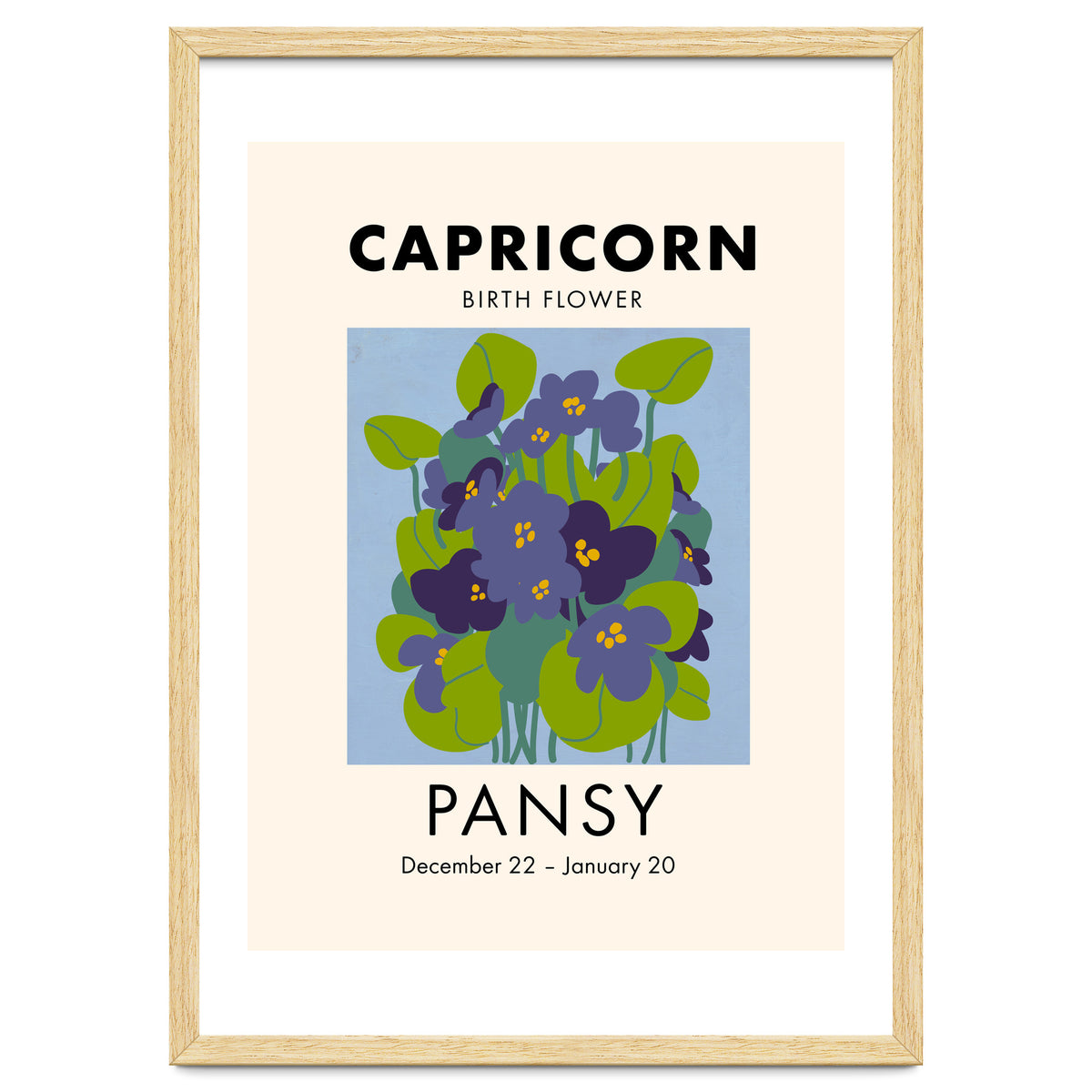 Capricorn Birth Flower Pansy