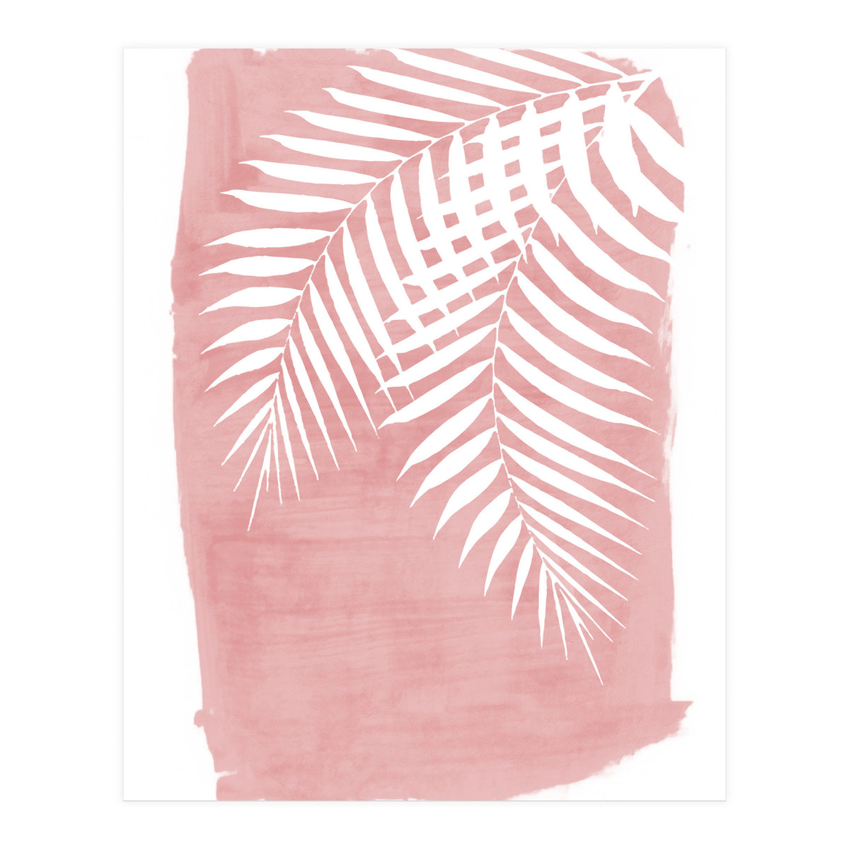 Palm Leaves On Pink (Print Only)