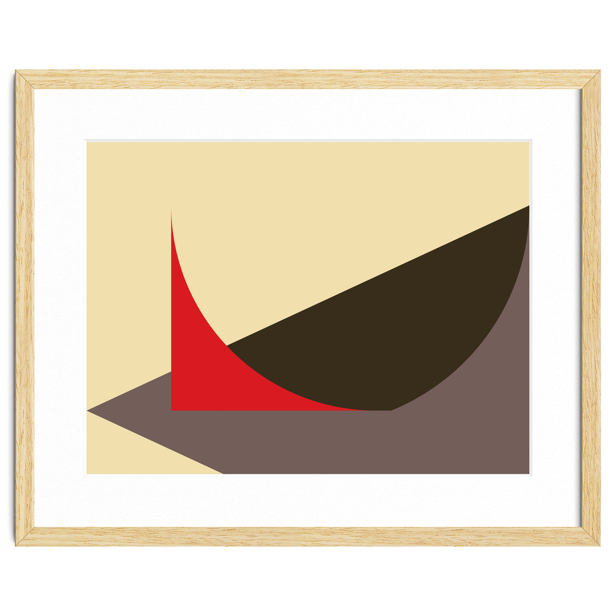 Geometric Shapes No. 6 - brown, beige & red