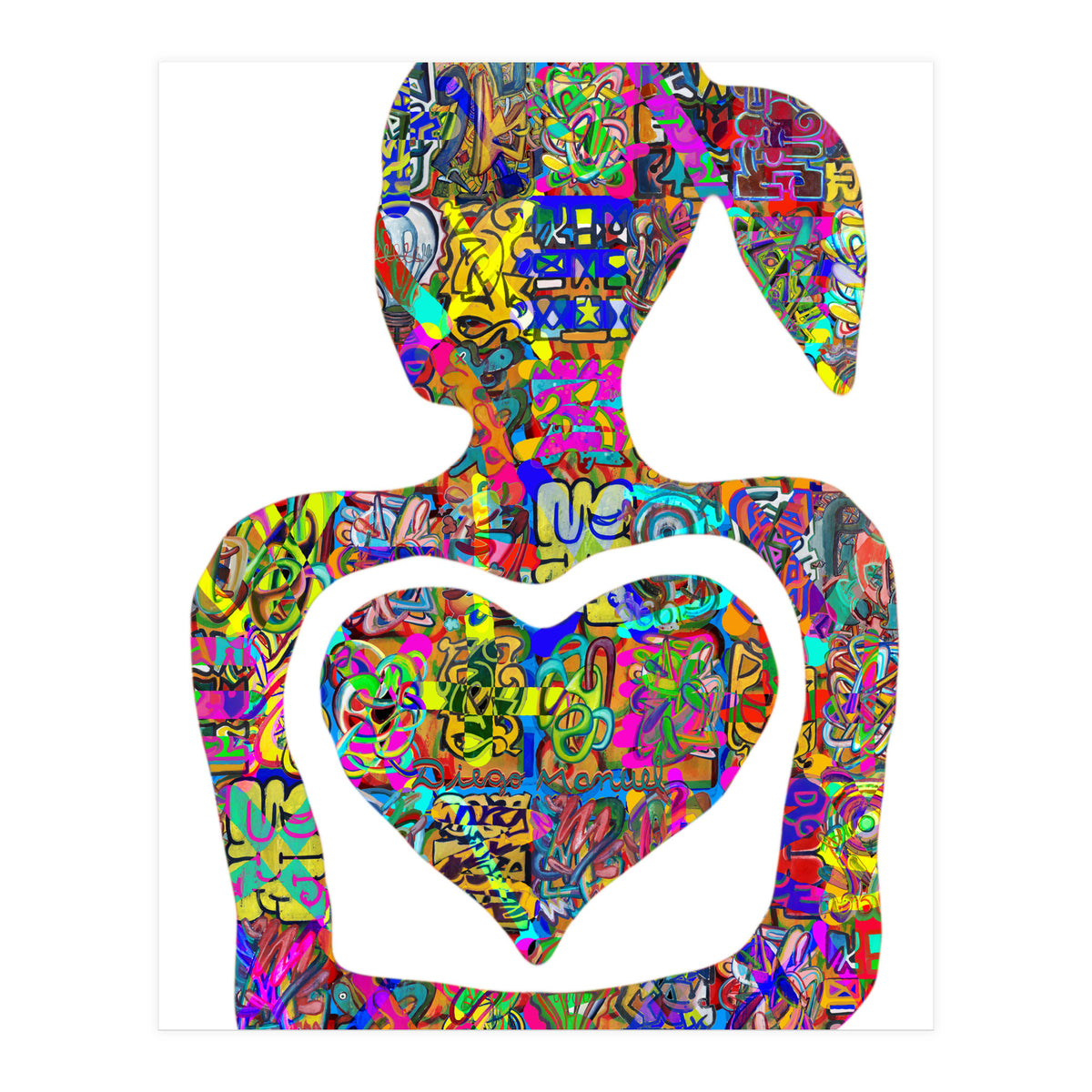 Mujer Digital 3 3  (Print Only)