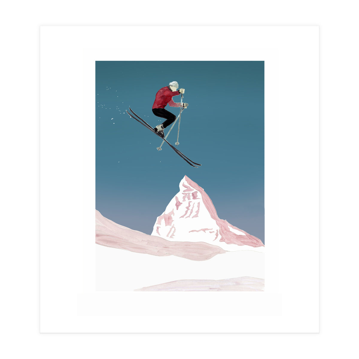 Mountain Love Skier (Print Only)