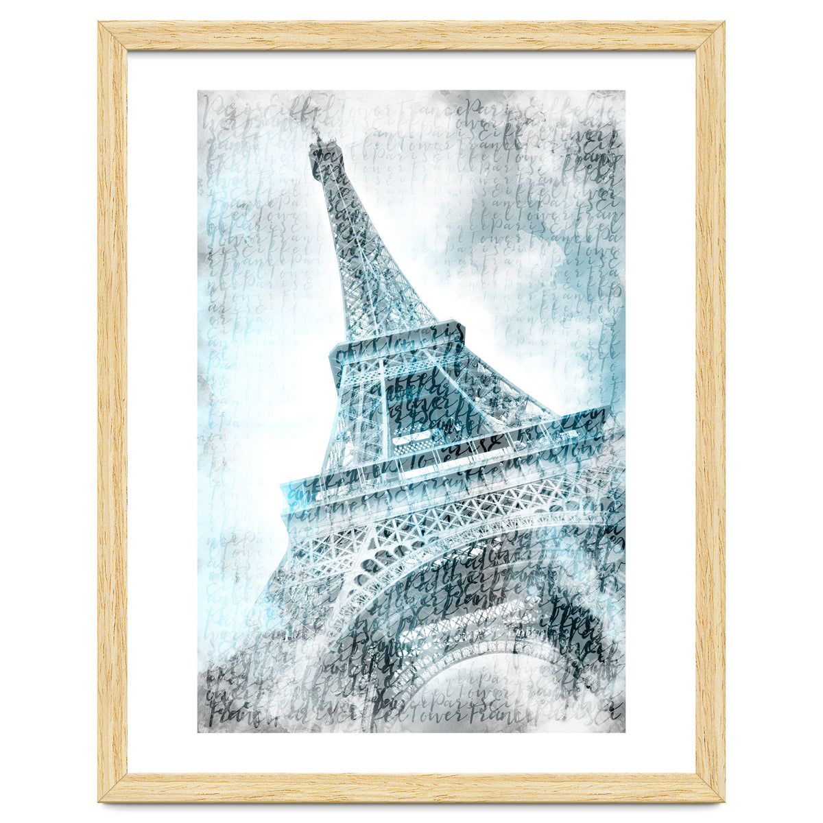 PARIS Watercolor Eiffel Tower | turquoise