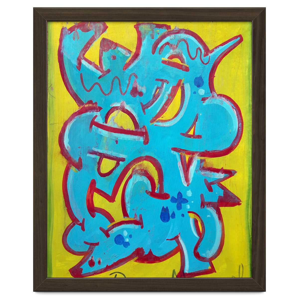 Forma Celeste Sobre Amarillo 3