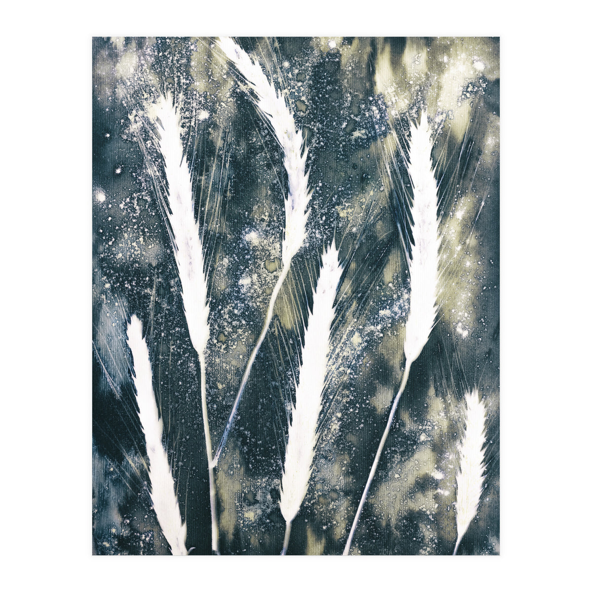 Indigo Blue Botanical Leaves No. 15 (Print Only)