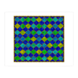 Ocean Breeze - Watercolor Moroccan Lattice (Print Only) thumbnail
