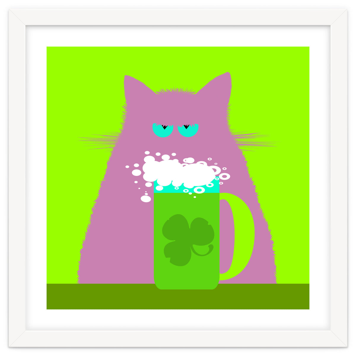 Saint Patrick's Day Lilac Cat