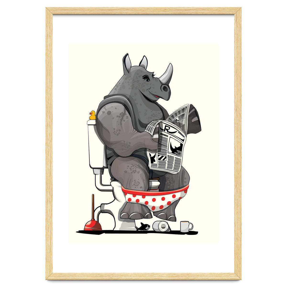 Rhinoceros on the Toilet, Funny Bathroom Humour