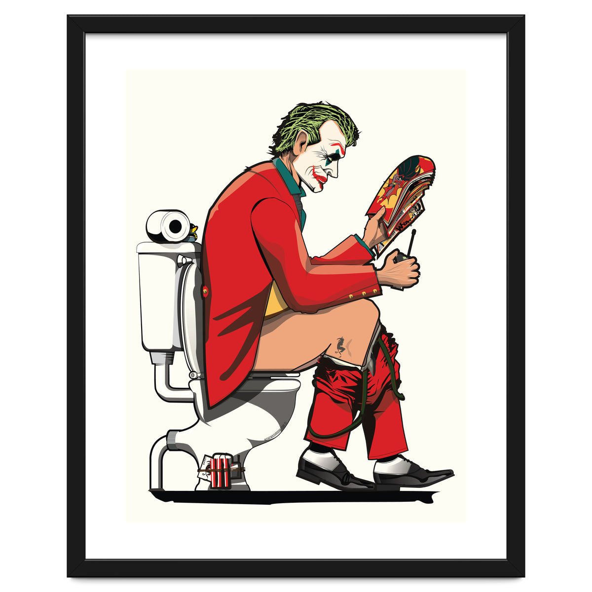 Joker on the Toilet, funny Bathroom Humour