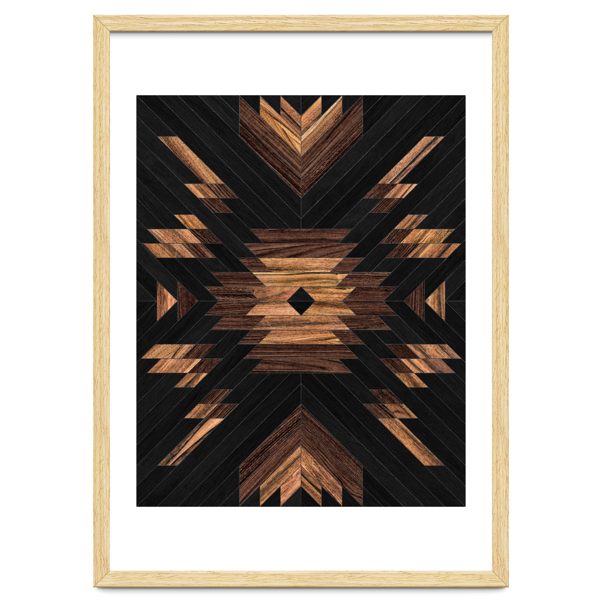 Urban Tribal Pattern No.7 - Aztec - Wood