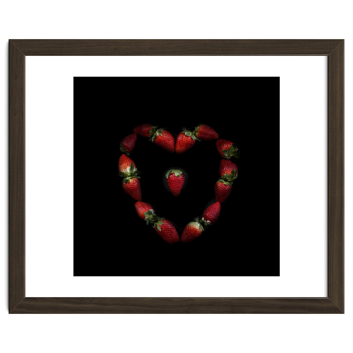 Heart of strawberries