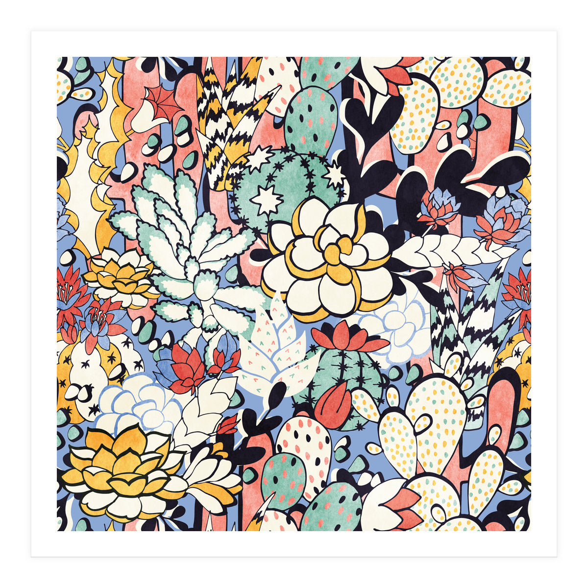 Blue Sky Succulents (Print Only)