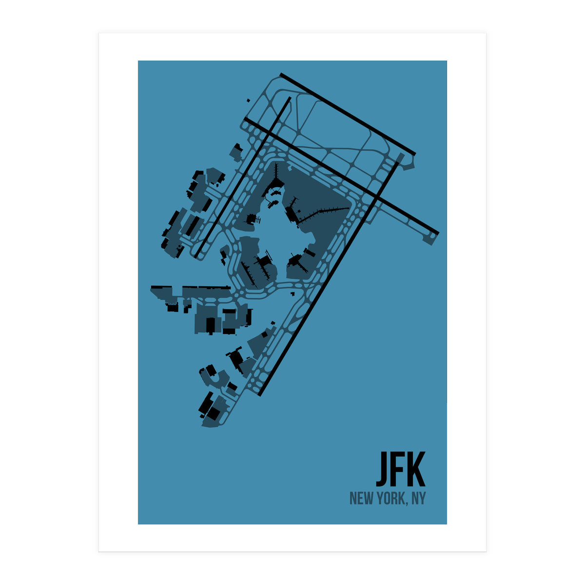 New York JFK Airport Layout (Print Only)