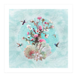 Floral Hummingbird  (Print Only) thumbnail