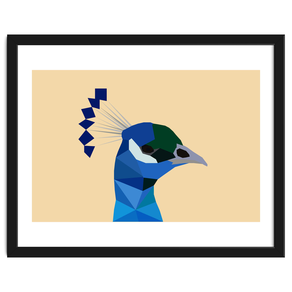 Peacock Low Poly Art