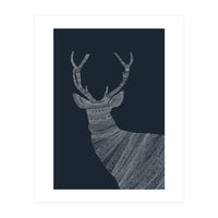 Stag Blue Poster (Print Only)