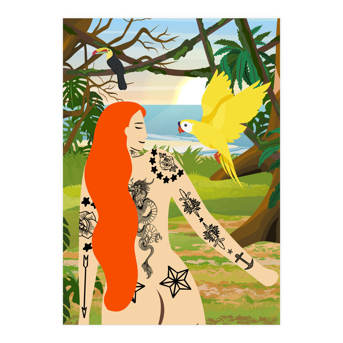 Golden Conure and Me (Print Only)