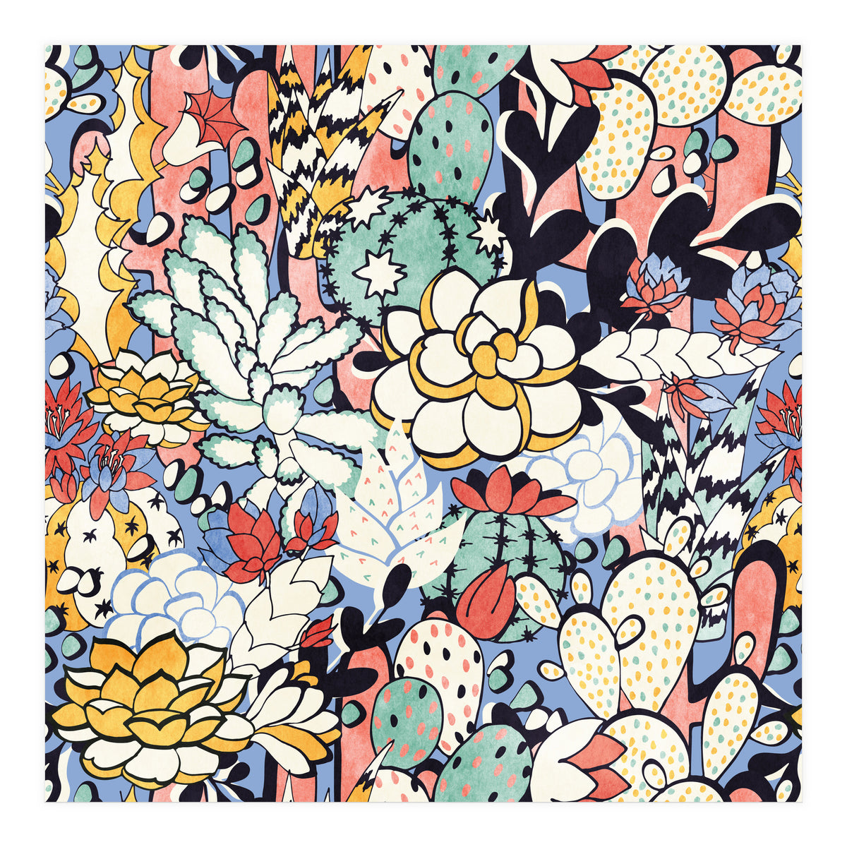 Blue Sky Succulents (Print Only)